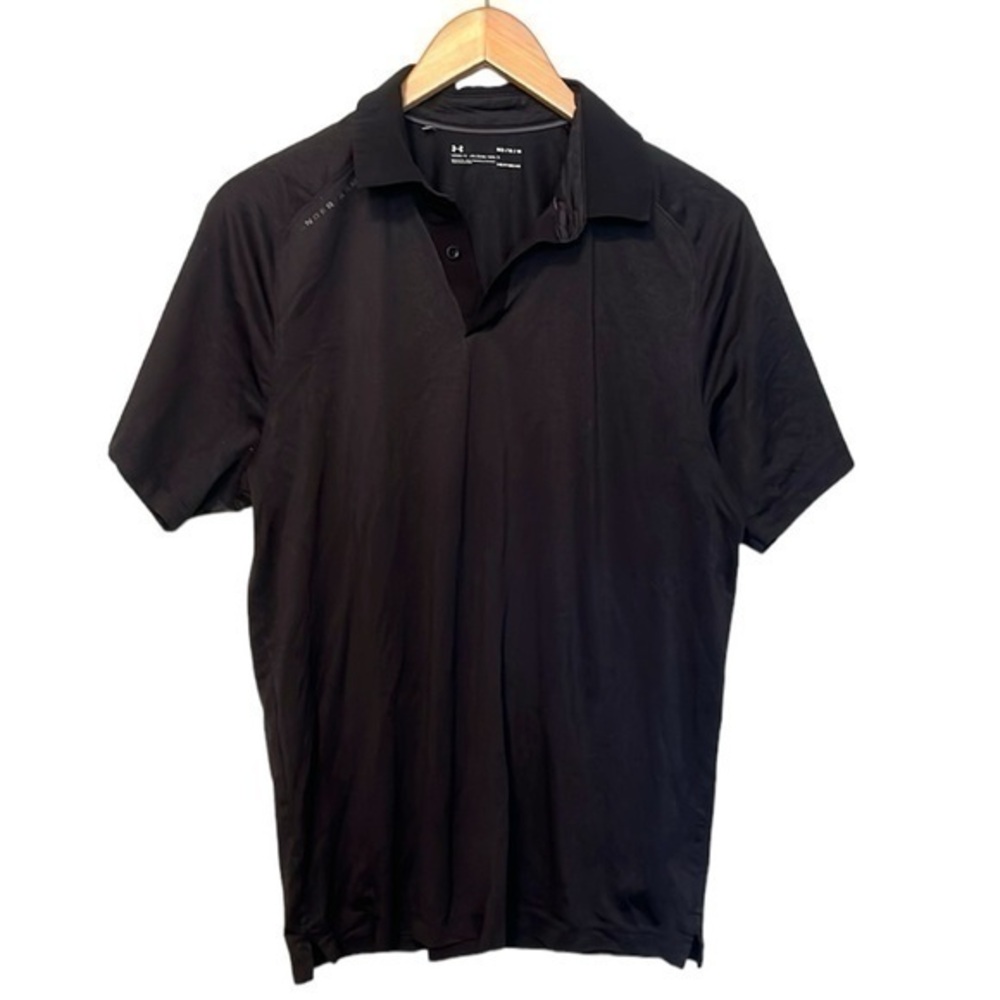 Under Armour Polo, Men’s Size Medium, Loose Fit, Charcoal Black, Heat Gear